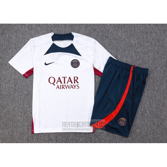 Chandal del Paris Saint-Germain Manga Corta 2023-2024 Blanco - Pantalon Corto